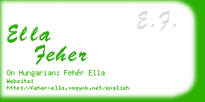 ella feher business card