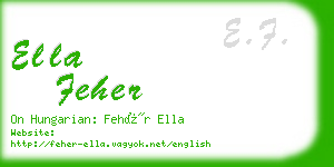 ella feher business card